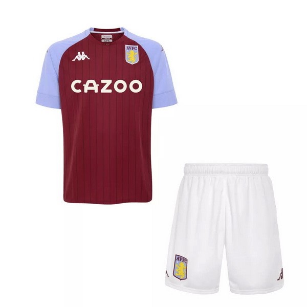 Camiseta Aston Villa 1ª Kit Niños 2020 2021 Rojo